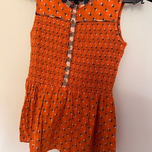 Modcloth Blue and Orange Checkered Dress